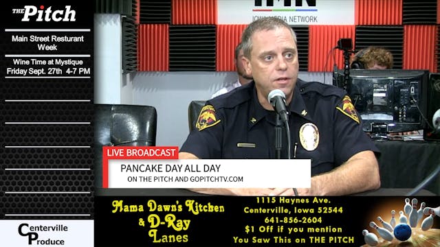 Police Chief Tom Demry on Pancake Day