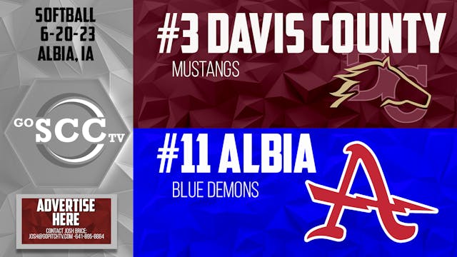 Albia Softball vs Davis County 6-20-23