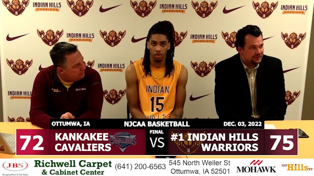 12-3-22 IHCC Men's Basketball vs Kank...