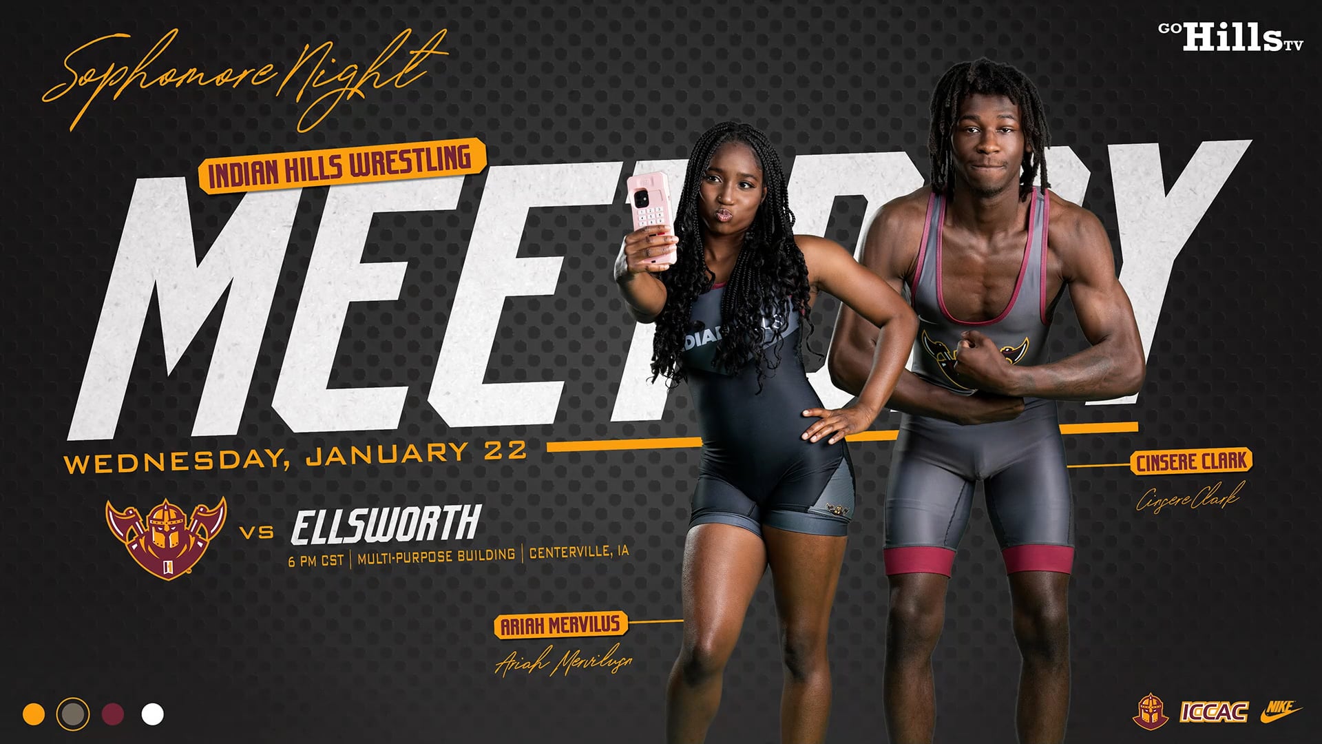 1-22-25 IHCC Women's Wrestling vs Ellsworth