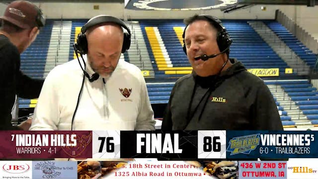11-18-23 IHCC Men's Basketball @ Vinc...