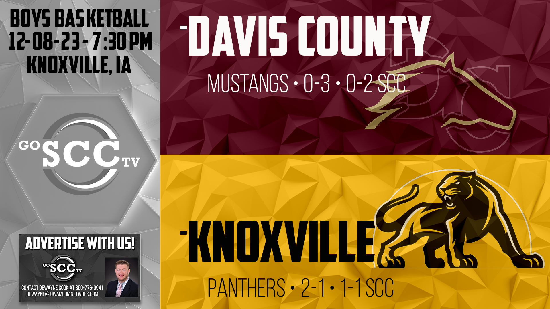 Knoxville Boys Basketball vs Davis County 12-8-23