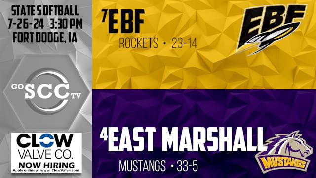 STATE - EBF Softball vs East Marshall...