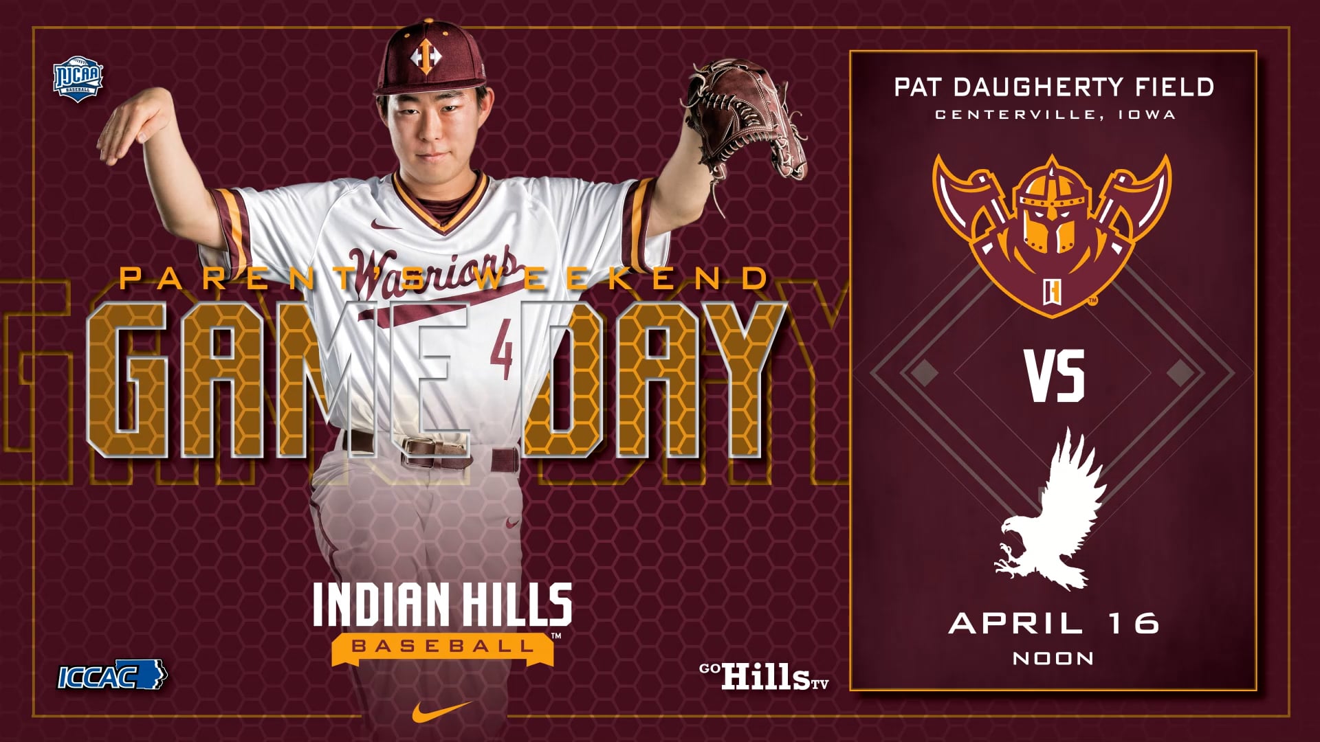 4-16-22 IHCC Baseball vs Kirkwood Game 3