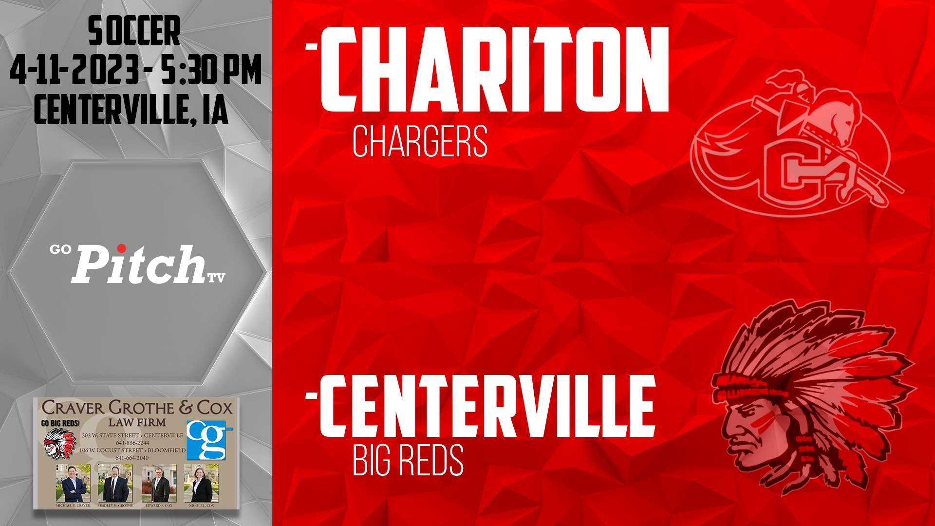 Centerville Girls Soccer vs Chariton 4-11-23