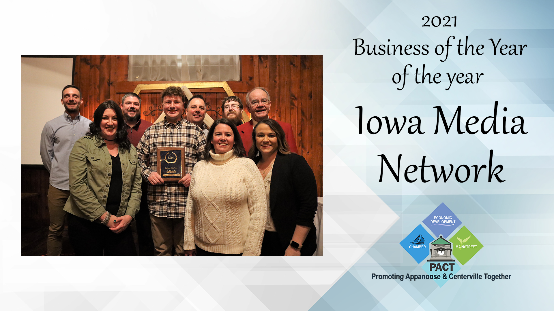 Iowa Media Network named 2021 PACT Business of the Year