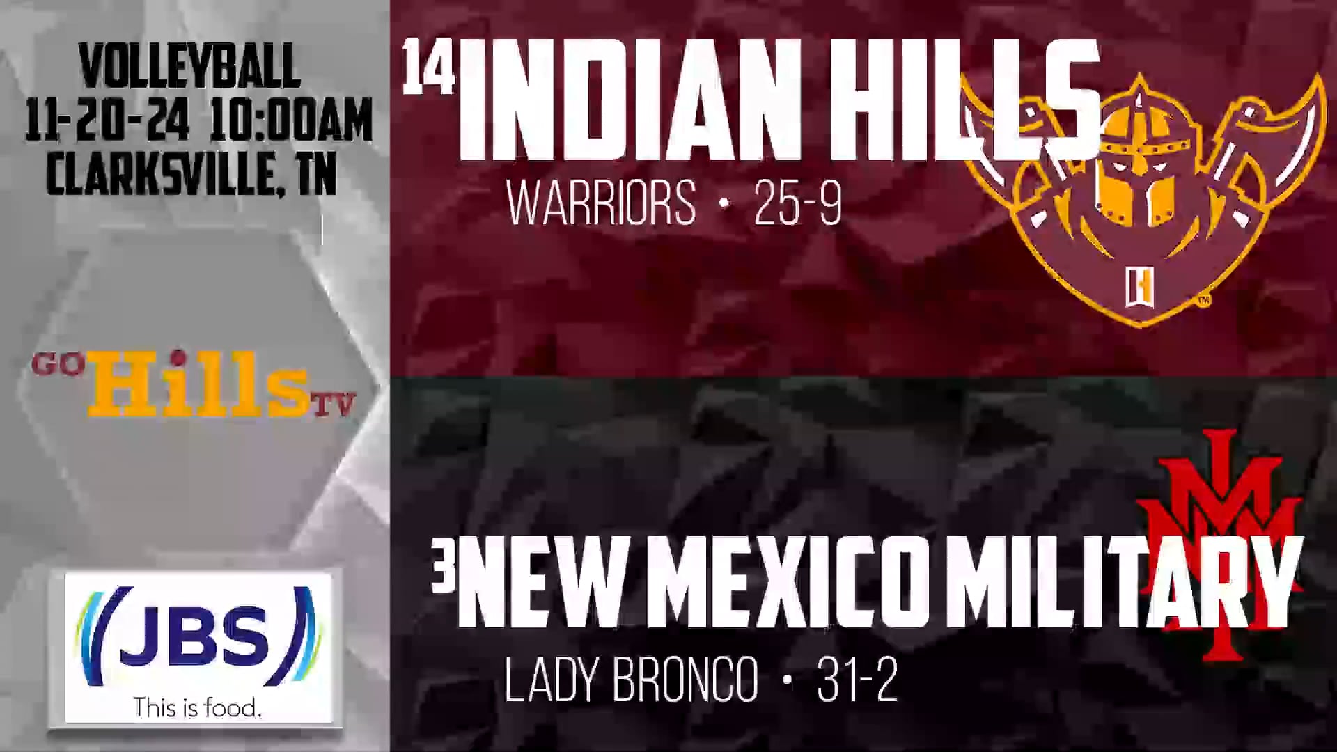 NJCAA DI Volleyball Championship 11-20-24 IHCC Volleyball vs New Mexico Military