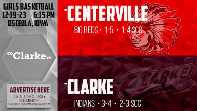 Clarke Girls Basketball vs Centervill...