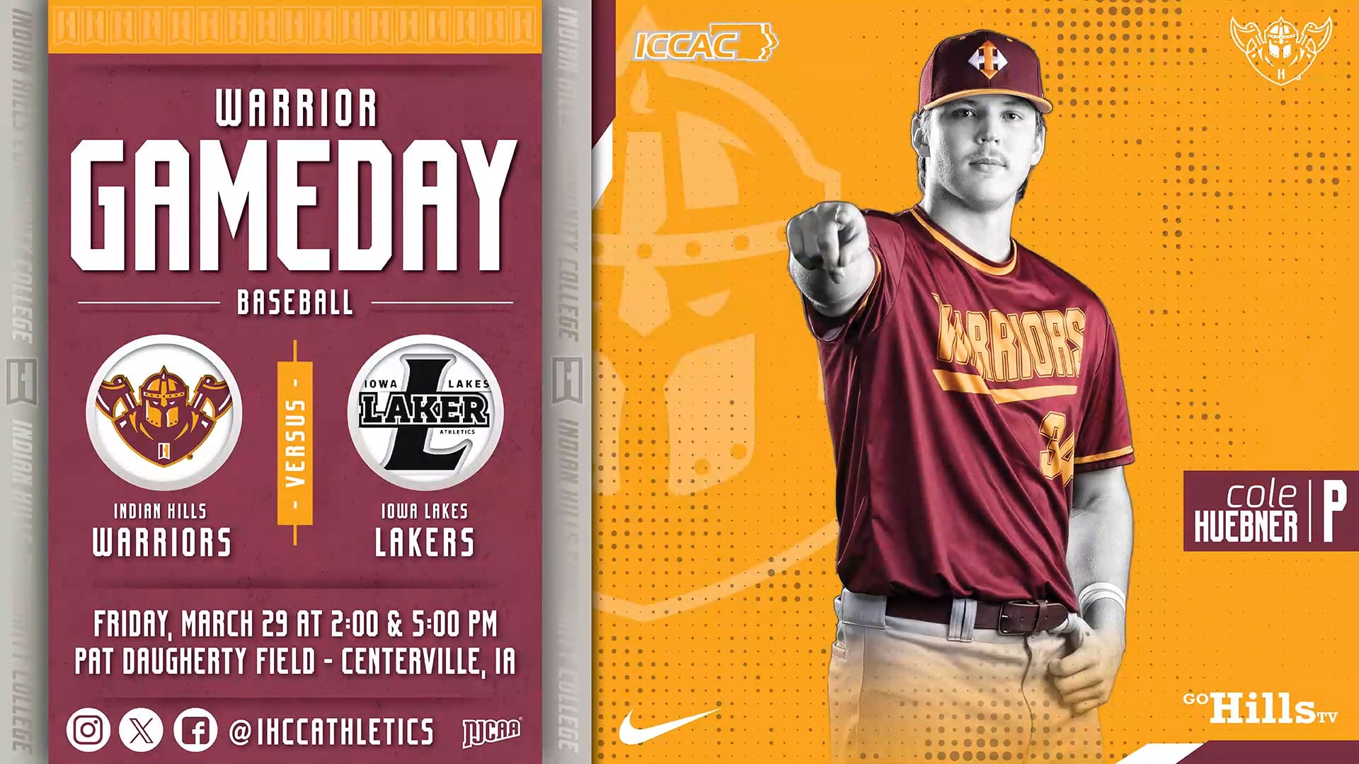 3-29-24 IHCC Baseball vs Iowa Lakes Game 1