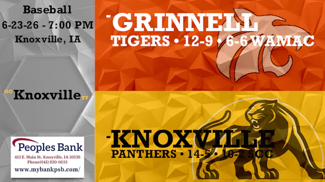 Knoxville vs Grinnell Baseball 6-23-26