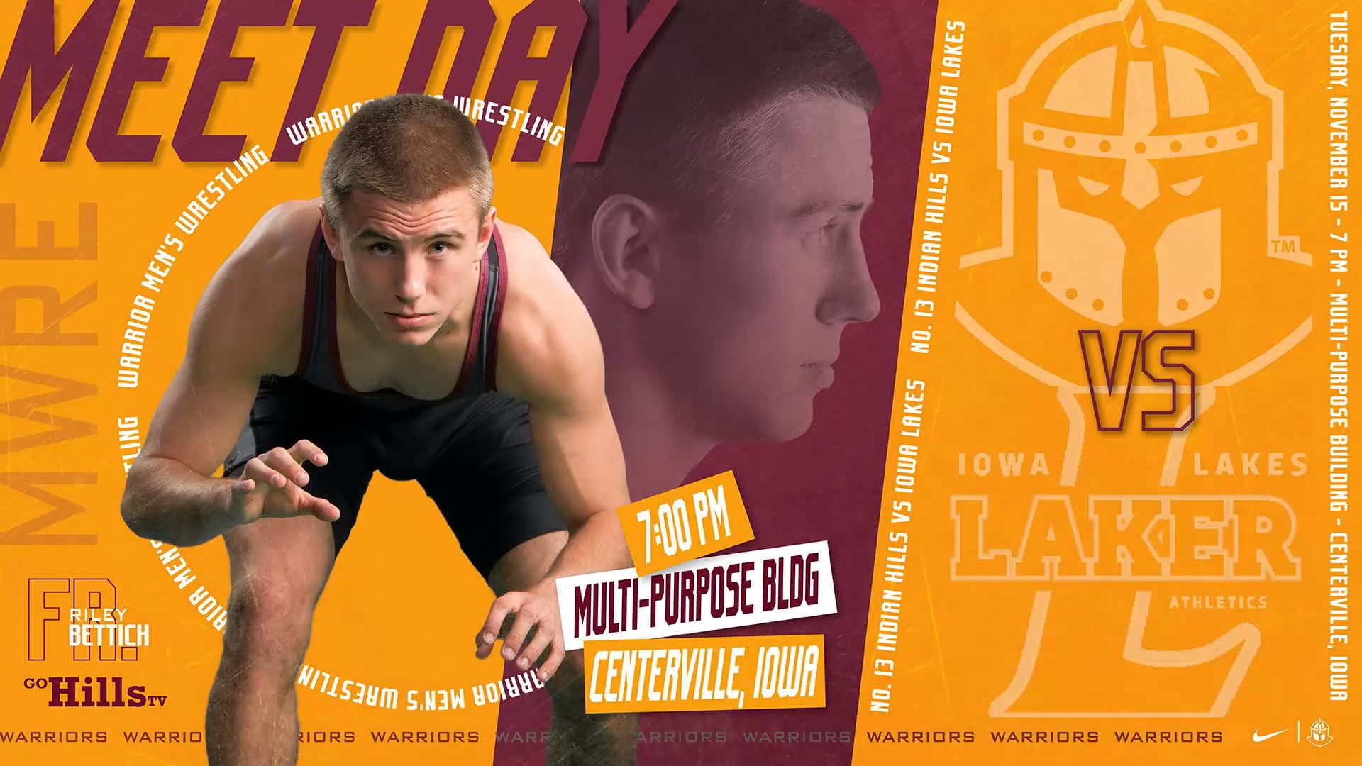 11-15-22 IHCC Men's Wrestling vs Iowa Lakes