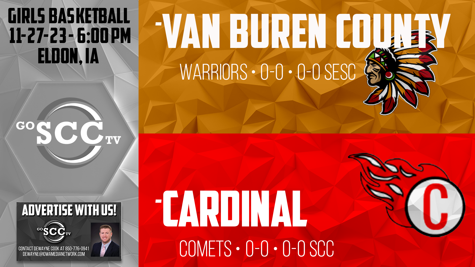 Cardinal Girls Basketball vs Van Buren County 11-27-23