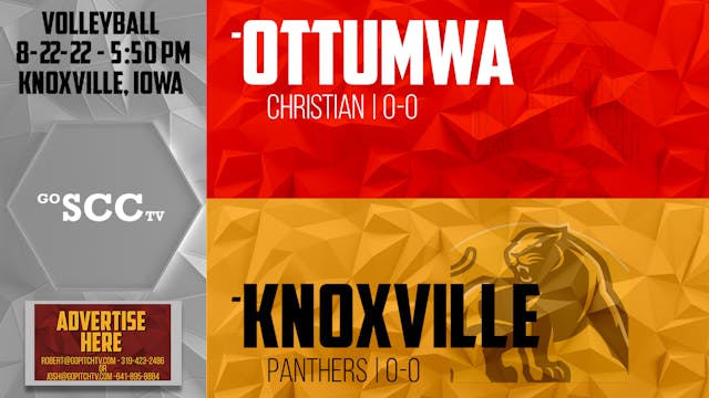 Knoxville Volleyball vs Ottumwa 8-22-22