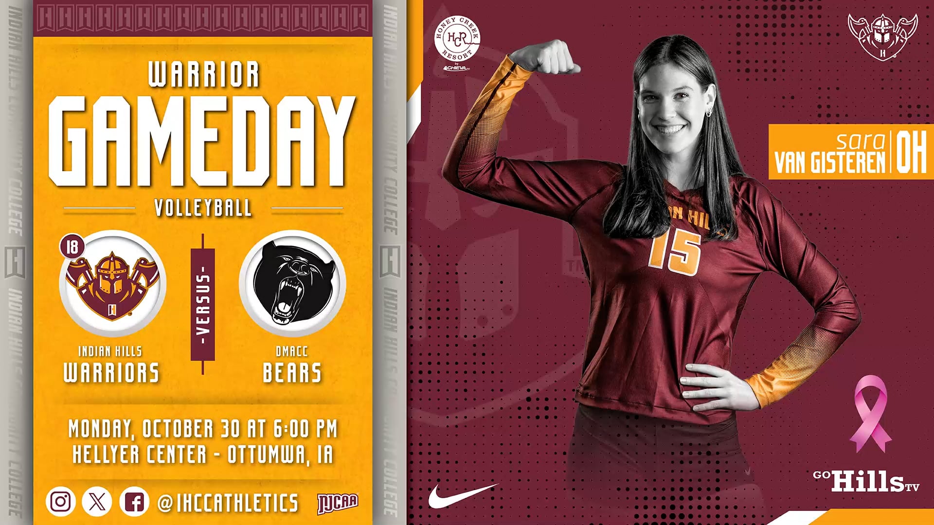 10-30-23 IHCC Volleyball vs DMACC