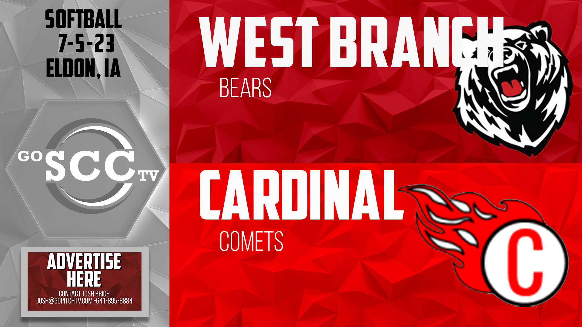 Cardinal Softball vs West Branch 7-5-23 POST SEASON