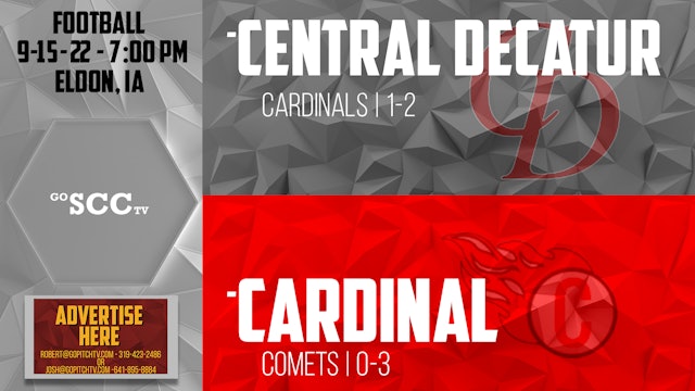 Cardinal Football vs Central Decatur 9-16-22 - Homecoming