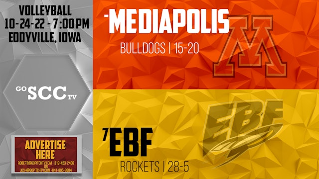 EBF Volleyball vs Mediapolis Post Season 10-24-22