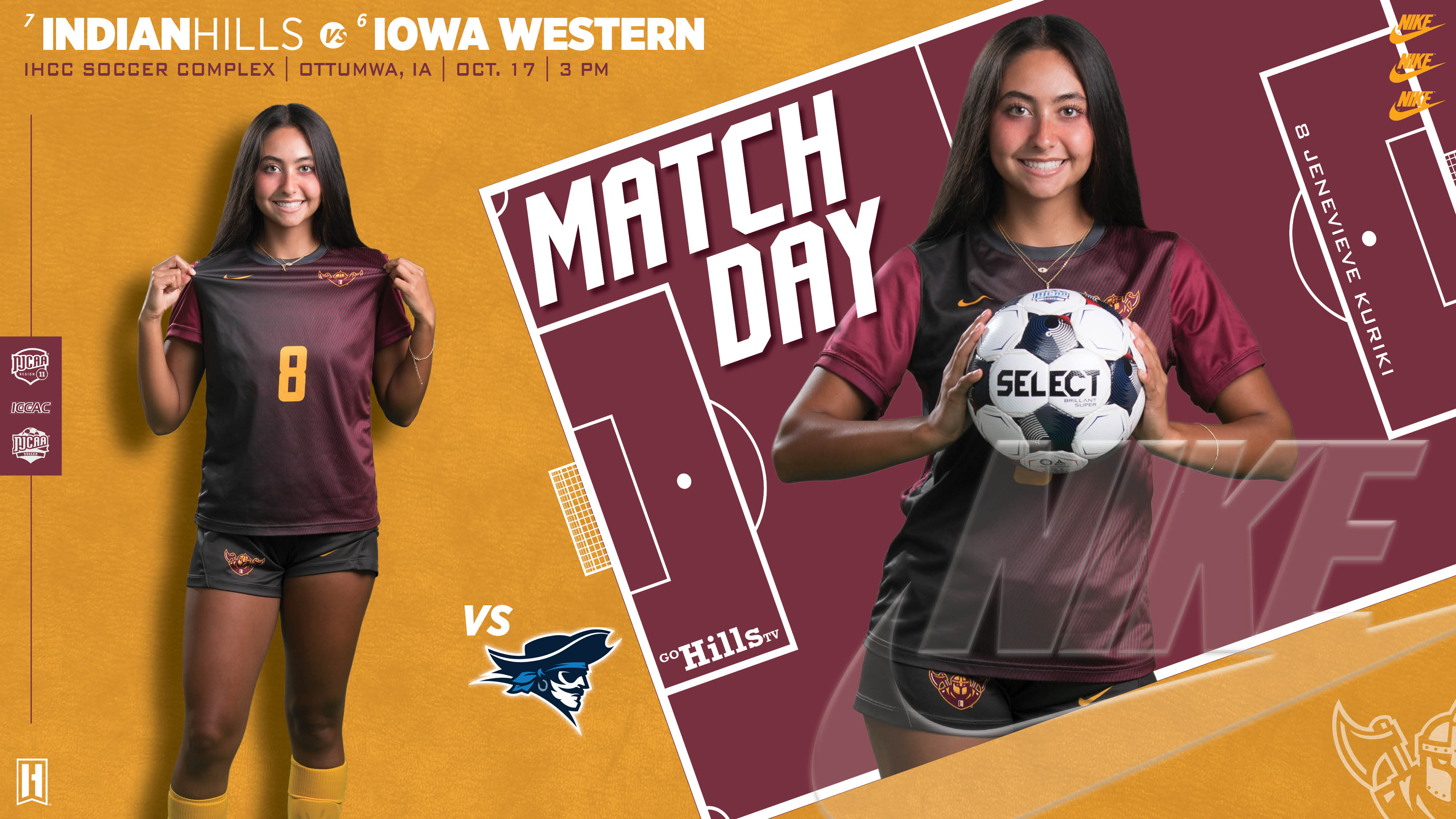 IHCC Women's Soccer vs Iowa Western 10-17-25