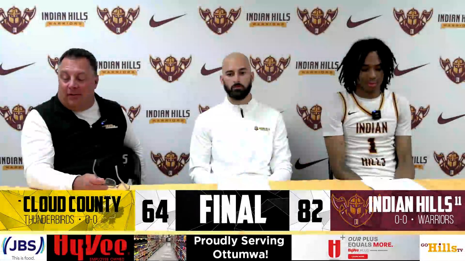 11-1-24 IHCC Men's Basketball vs Cloud County Post Game Interview