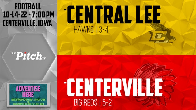 Centerville Football vs Central Lee 10-14-22