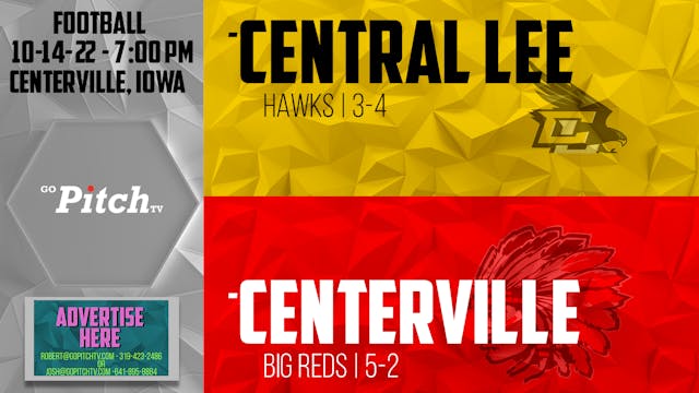 Centerville Football vs Central Lee 1...