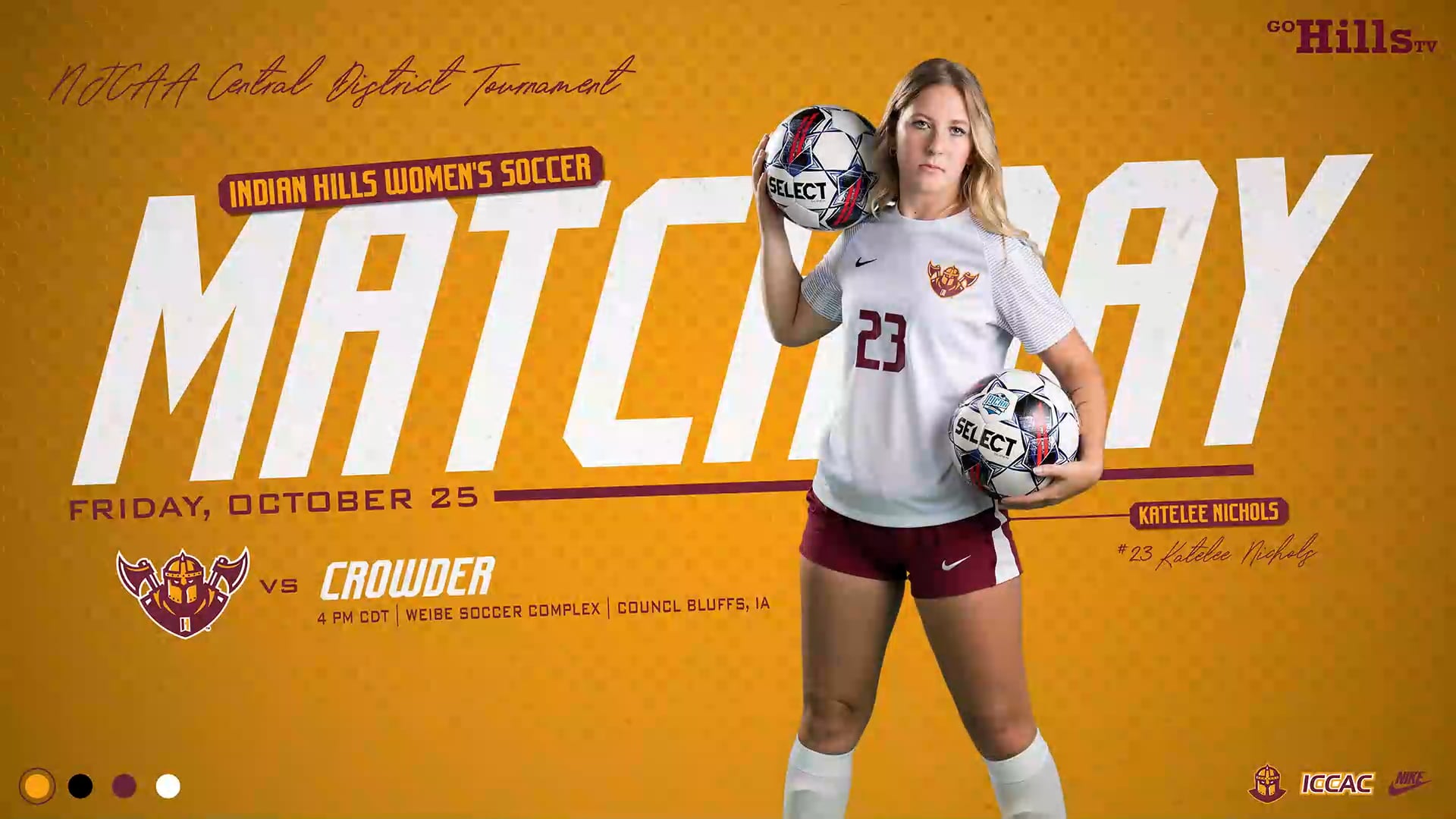 NJCAA Central Tournament 10-25-24 IHCC Women's Soccer vs Crowder