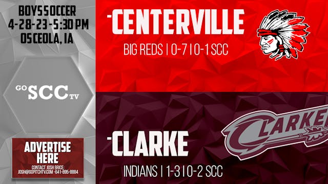 Clarke Boys Soccer vs Centerville 4-2...