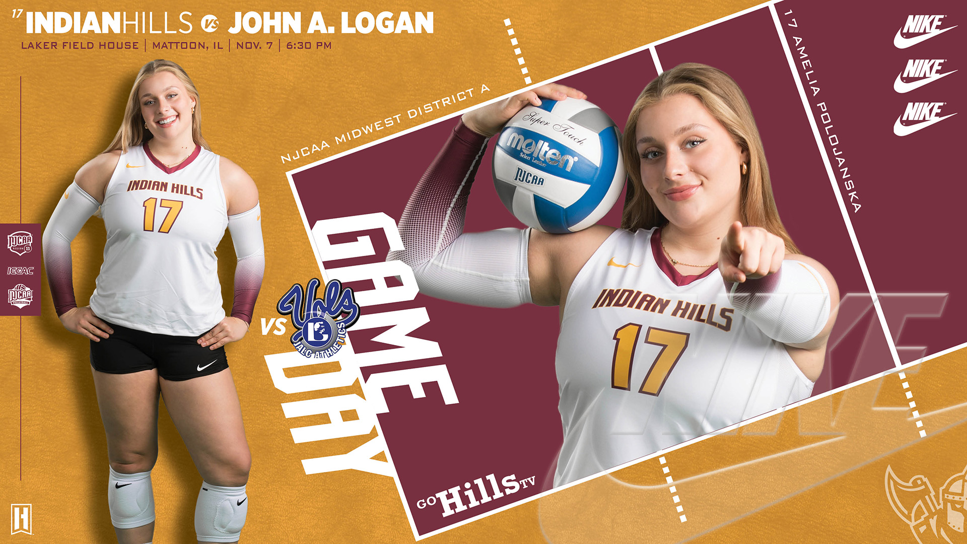 IHCC vs John A Logan Volleyball: NJCAA Midwest District Tournament - 11-7-25