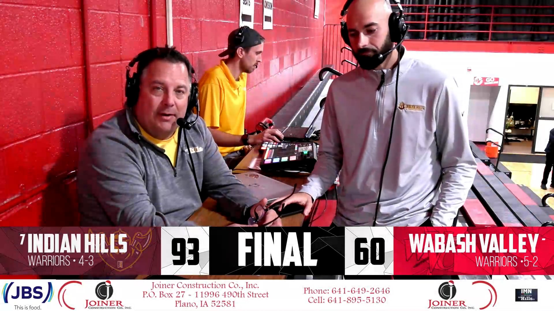 11-20-24 IHCC Men's Basketball @ Wabash Valley Post Game Interview