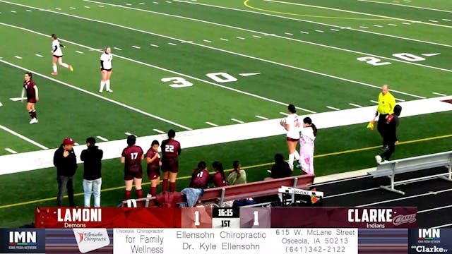 4-19-24 Clarke Girls Soccer vs Lamoni...