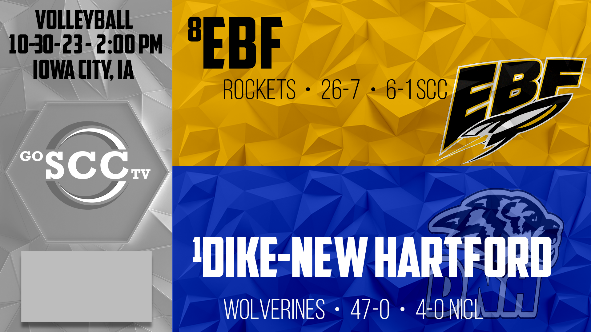 #8 EBF Volleyball vs #1 Dike-New Hartford