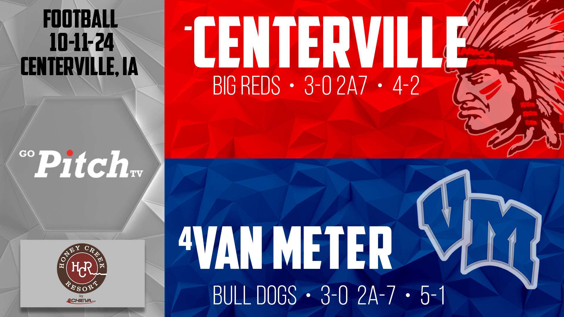 Centerville Football at #4 Van Meter 10-11-24