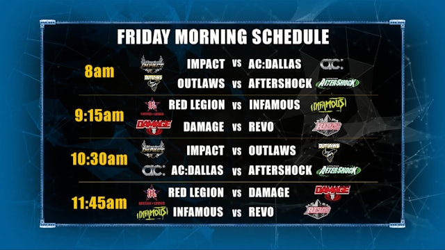 Impact vs ac: Dallas - Outlaws vs Aftershock