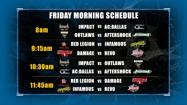 Impact vs ac: Dallas - Outlaws vs Aft...