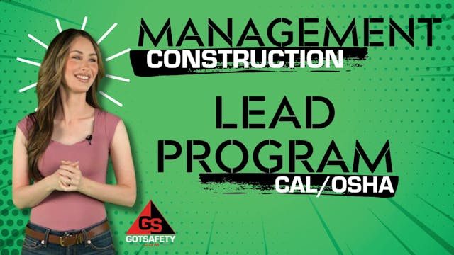 Management: Cal/OSHA Lead Program (Co...