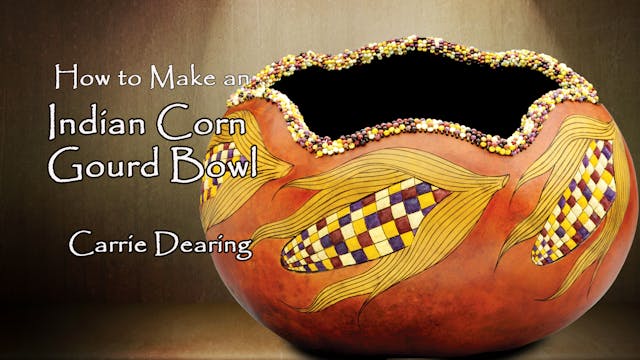 How to Make an Indian Corn Gourd Bowl