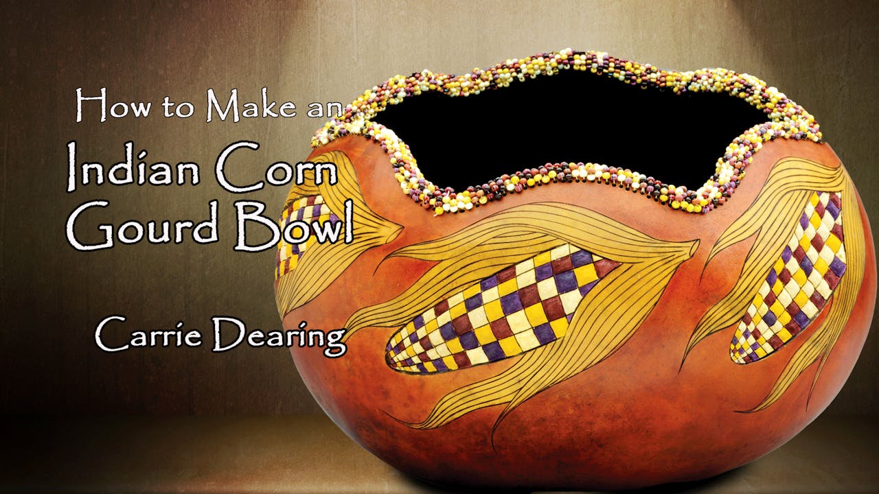 How to Make an Indian Corn Gourd Bowl