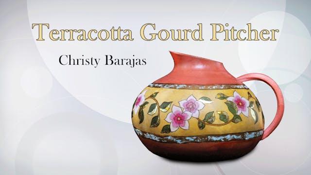 Terra Cotta Gourd Pitcher