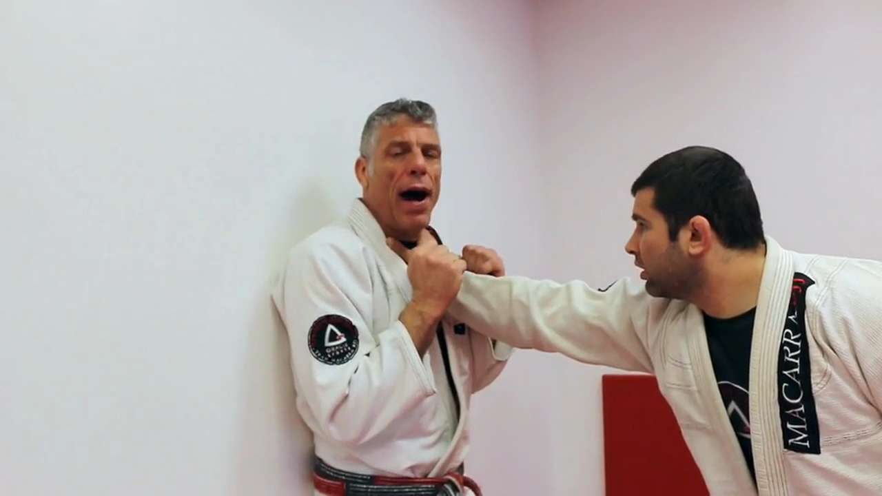 One Hand Choke Against Wall