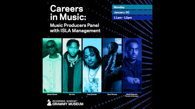 Careers In Music: Music Producers Panel w Isla Mangement