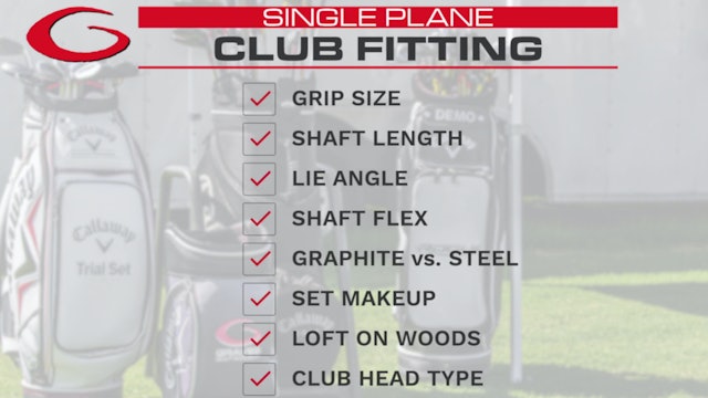 Getting "Single Plane Fit" (Club Fitting)