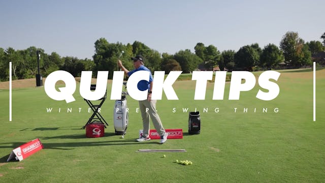 Quick Tip - Winter Prep - Swing Thing