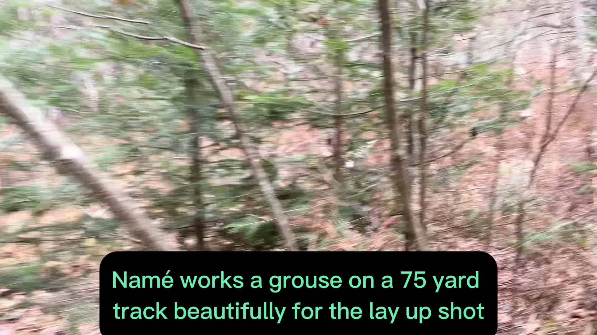 Namé on late season grouse