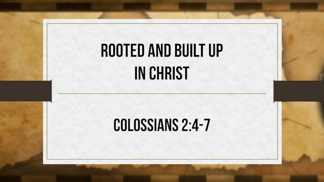 Rooted and Built Up in Christ - Critical Issues Commentary