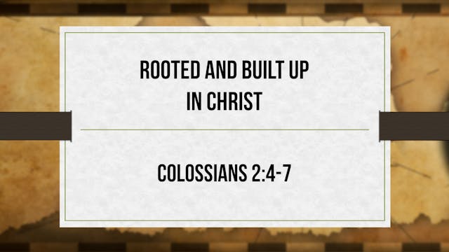Rooted and Built Up in Christ - Criti...
