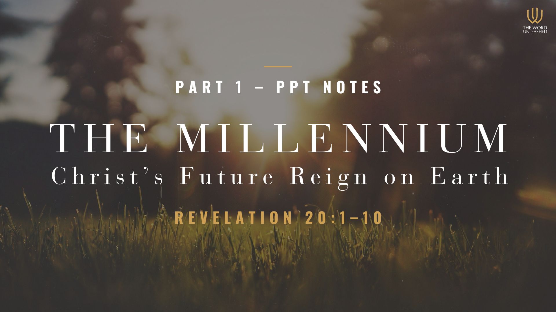 The Millennium - Part 1 (PPT Notes)