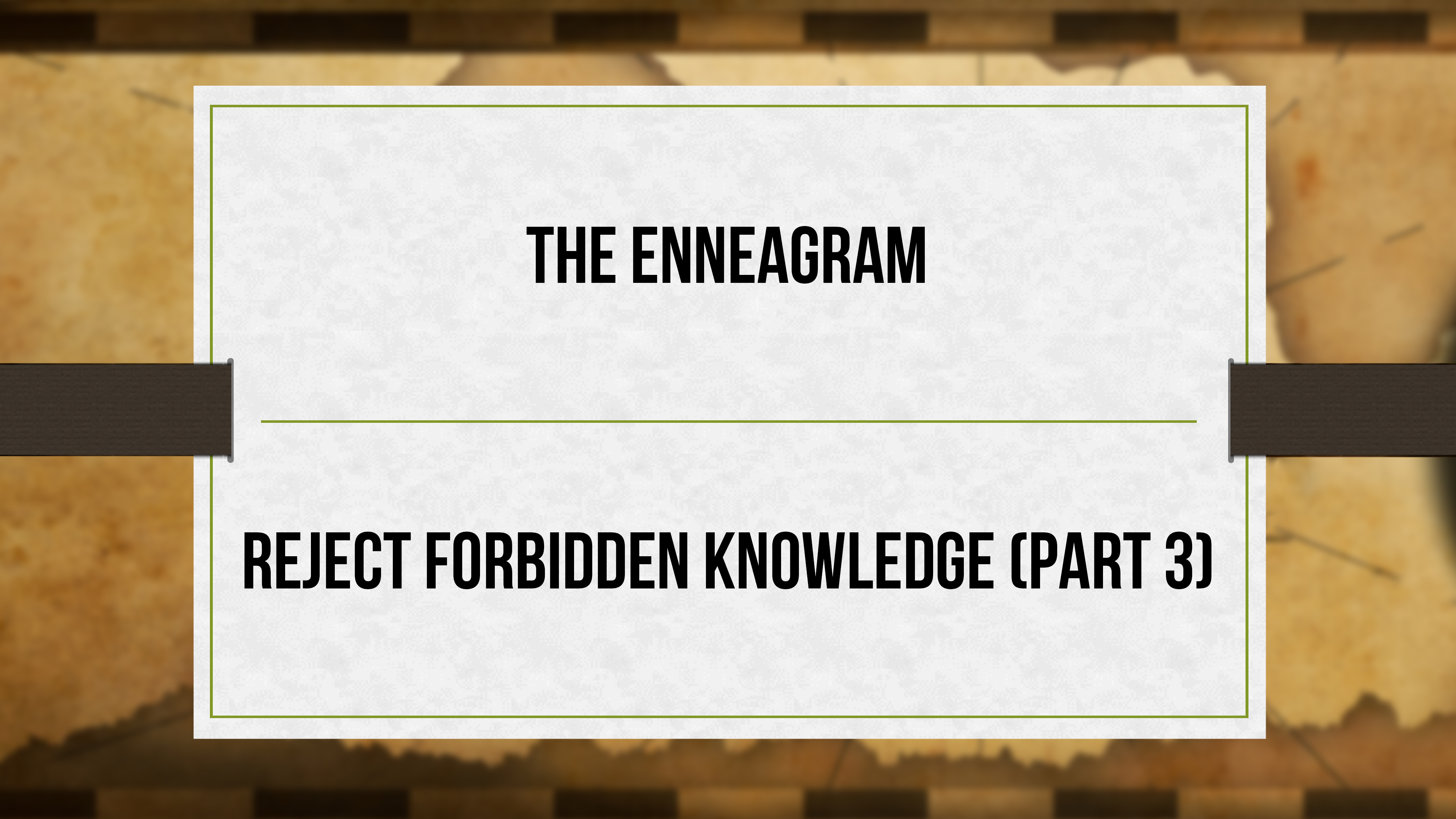 Reject Forbidden Knowledge - Critical Issues Commentary