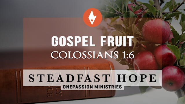 Gospel Fruit - Steadfast Hope - Dr. S...