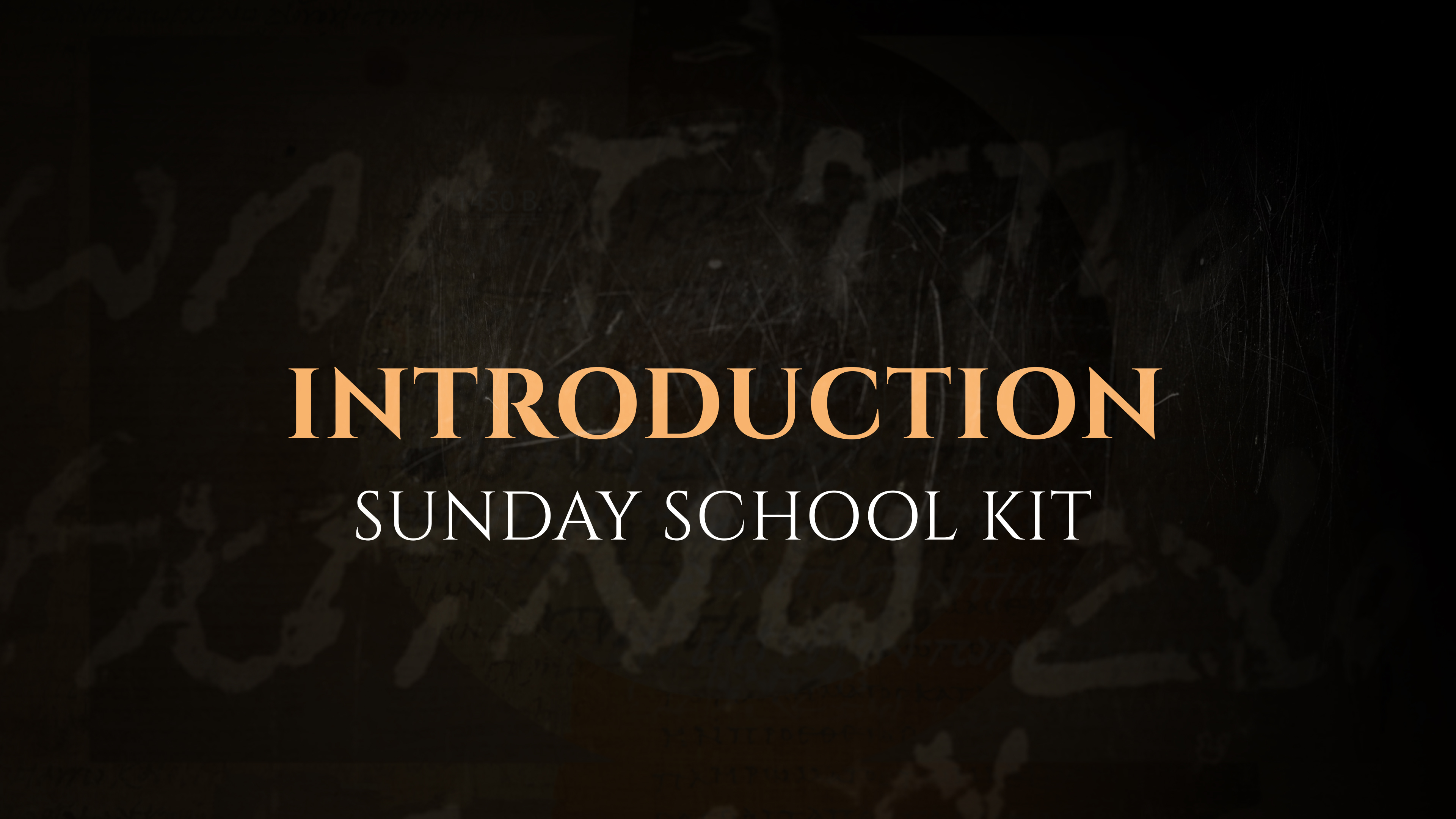 Introduction - The God Who Speaks: Sunday School Kit