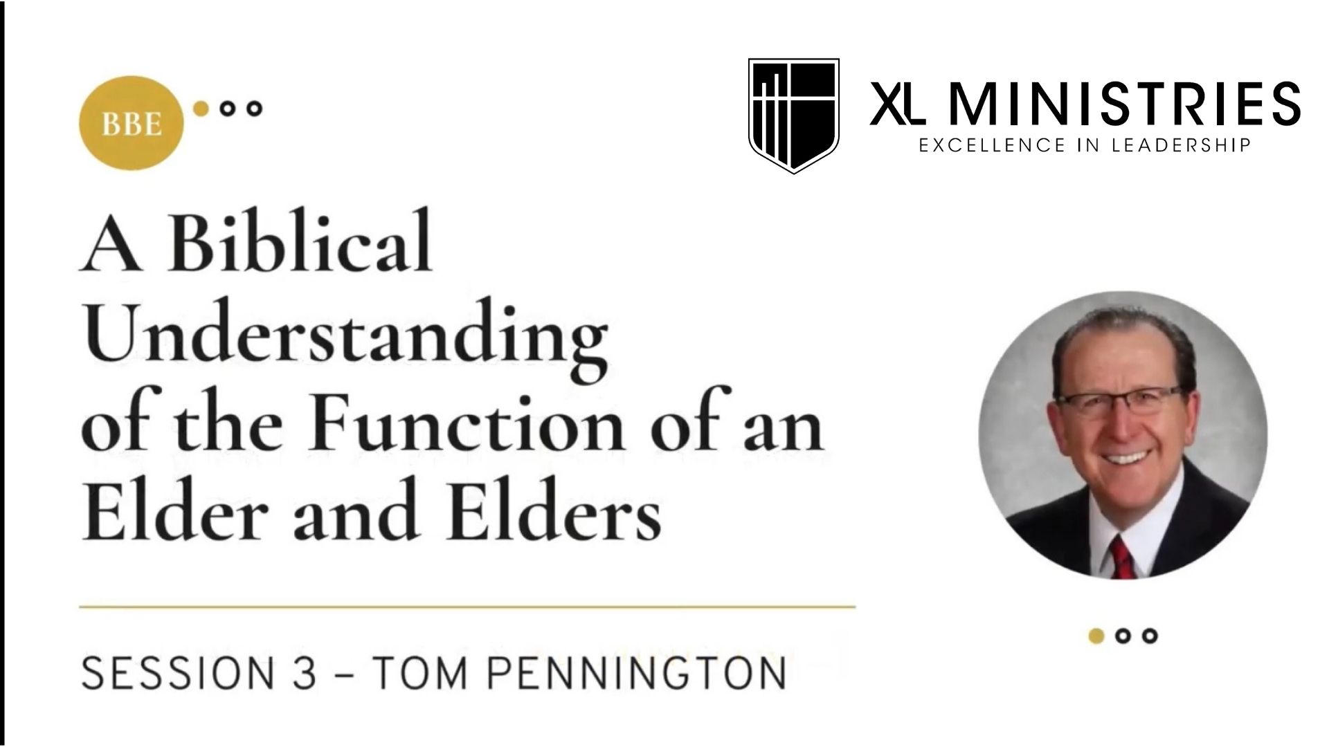 A Biblical Understanding of the Function of an Elder & Elders - S.3 - Pennington